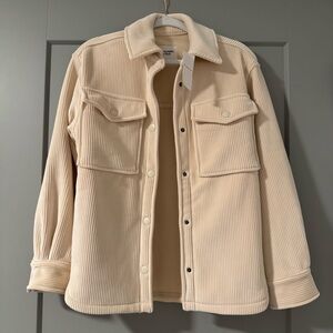 Abercrombie & Fitch Women’s Beige Corduroy Shirt Jacket